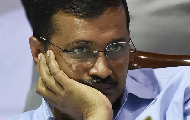 Arvind Kejriwal and his colleagues are facing multiple probes from the Delhi Police, CBI, Income Tax, Punjab Police and the Election Commission.(Raj K Raj/HT PHOTO)