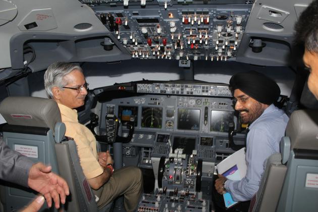 The ATR 72-500 will be the first ATR (regional air transport) simulator in the country. (Rahul Grover/HT Photo) The ATR 72-500 will be the first ATR (regional air transport) simulator in the country. (Rahul Grover/HT Photo)