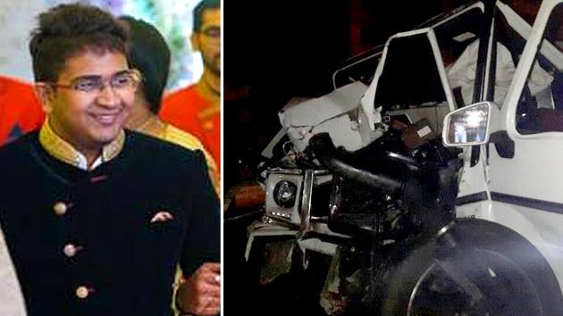 Andhra minister P Narayana’s son Nishit (in picture) was killed when his car hit a metro rail pillar on a partially submerged road late at night. (HT Photo) Andhra minister P Narayana’s son Nishit (in picture) was killed when his car hit a metro rail pillar on a partially submerged road late at night. (HT Photo)