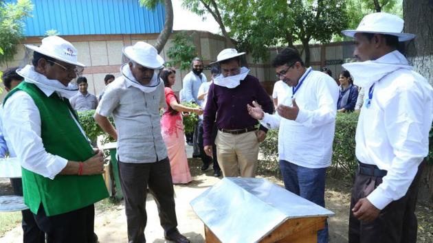 The wards and cells of jail 5 were been turned into training wards for prisoners and Khadi and Village Industries Commission volunteers. The wards and cells of jail 5 were been turned into training wards for prisoners and Khadi and Village Industries Commission volunteers.