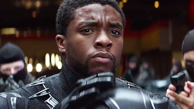 Chadwick Boseman as Black Panther in Captain America: Civil War . Chadwick Boseman as Black Panther in Captain America: Civil War .