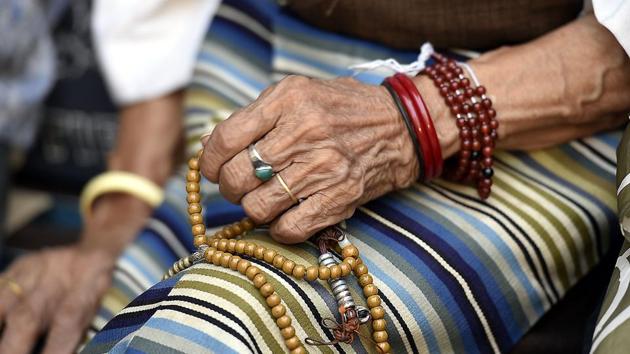 People usually dress in white and distribute kheer as according to Buddhist lore, on this day a woman named Sujata had offered Buddha a bowl of milk porridge. (Raj K Raj/HT PHOTO) 