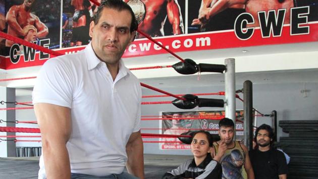 Dalip Singh Rana, who is also known as The Great Khali, is perhaps the biggest name from India to take part in World Wrestling Entertainment.(Anil Dayal/HT Photo)