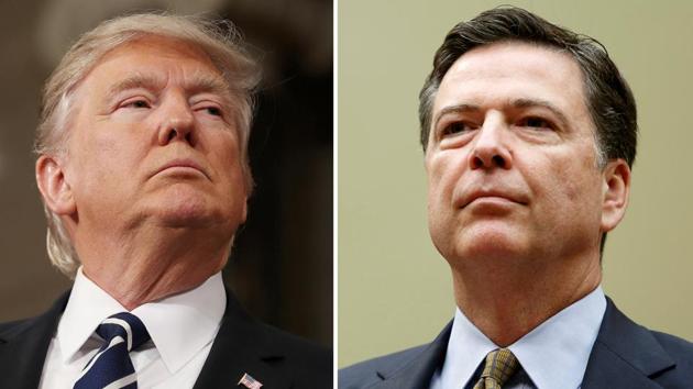 A combination photo shows US President Donald Trump (L) in the House of Representatives in Washington, U.S., on February 28, 2017 and FBI Director James Comey in Washington. (REUTERS) A combination photo shows US President Donald Trump (L) in the House of Representatives in Washington, U.S., on February 28, 2017 and FBI Director James Comey in Washington. (REUTERS)