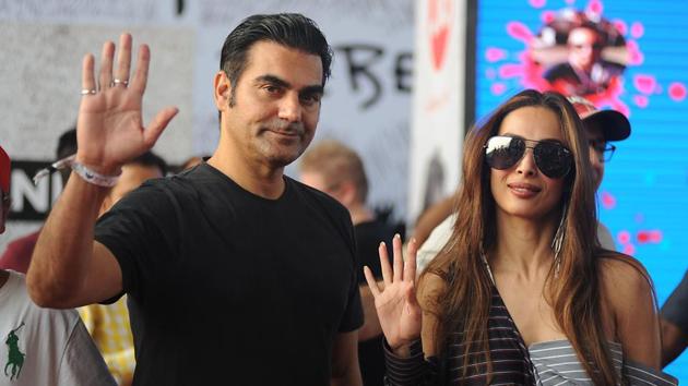 Arbaaz Khan (L) and Malaika Arora arrive at the concert. (AFP) Arbaaz Khan (L) and Malaika Arora arrive at the concert. (AFP)