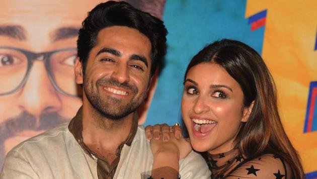 Parineeti Chopra and Ayushmann Khurrana attend the song launch for their upcoming Hindi film Meri Pyaari Bindu in Mumbai on April 18, 2017. (AFP) Parineeti Chopra and Ayushmann Khurrana attend the song launch for their upcoming Hindi film Meri Pyaari Bindu in Mumbai on April 18, 2017. (AFP)