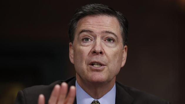 In this Wednesday, May 3, 2017, photo, then-FBI Director James Comey testifies on Capitol Hill in Washington, before a Senate Judiciary Committee hearing. President Donald Trump abruptly fired Comey on May 9, ousting the nation's top law enforcement official in the midst of an investigation into whether Trump's campaign had ties to Russia's election meddling. (AP Photo) In this Wednesday, May 3, 2017, photo, then-FBI Director James Comey testifies on Capitol Hill in Washington, before a Senate Judiciary Committee hearing. President Donald Trump abruptly fired Comey on May 9, ousting the nation's top law enforcement official in the midst of an investigation into whether Trump's campaign had ties to Russia's election meddling. (AP Photo)