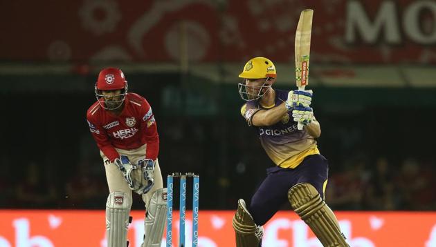 Chris Lynn’s brilliant knock of 84 went in vain as Kolkata Knight Riders lost to Kings XI Punjab by 14 runs in the Indian Premier League in Mohali on Tuesday night. (BCCI) Chris Lynn’s brilliant knock of 84 went in vain as Kolkata Knight Riders lost to Kings XI Punjab by 14 runs in the Indian Premier League in Mohali on Tuesday night. (BCCI)
