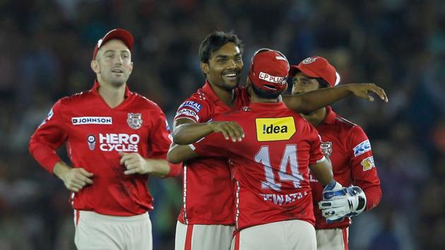 Kings XI Punjab kept their play-off hopes alive with a win over Kolkata Knight Riders but they will be hoping to win their remaining games.(BCCI)