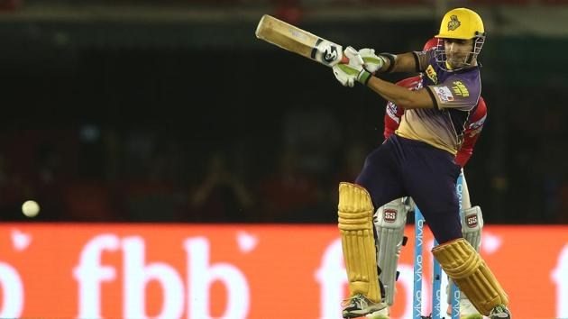 Kolkata Knight Riders captain Gautam Gambhir also could not contribute with the bat as he only made 8 before departing. (BCCI) Kolkata Knight Riders captain Gautam Gambhir also could not contribute with the bat as he only made 8 before departing. (BCCI)