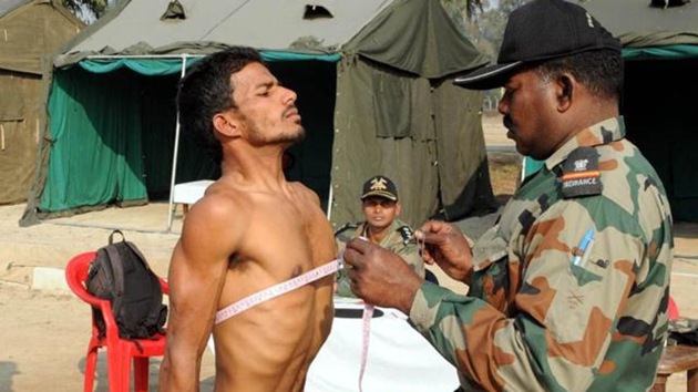 The recruitment for outstanding sportsmen is on May 17, for soldier clerk on May 19 and for soldier tradesmen and solider general duty on May 22. (HT Representative Image) The recruitment for outstanding sportsmen is on May 17, for soldier clerk on May 19 and for soldier tradesmen and solider general duty on May 22. (HT Representative Image)