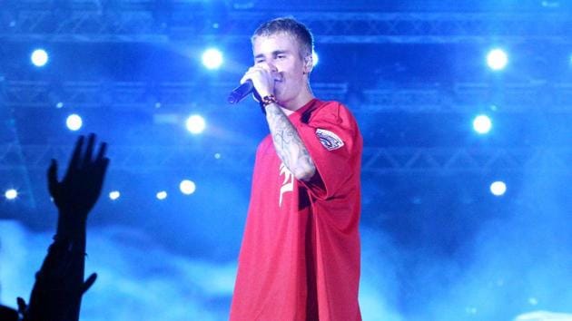 Canadian singer Justin Bieber performed at DY Patil stadium in Mumbai on Wednesday. Canadian singer Justin Bieber performed at DY Patil stadium in Mumbai on Wednesday.