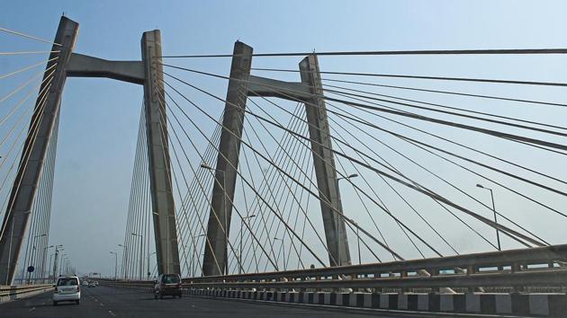 The length of the bridge is 4.7km. (Satyabrata Tripathy/HT PHOTO)