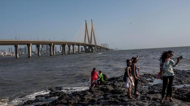 The bridge offers a unique backdrop to any photo. (Satish Bate/HT Photo)