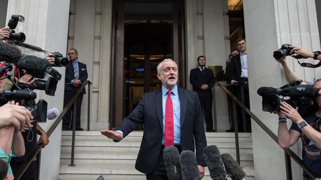 Britain's opposition Labour party leader Jeremy Corby.(AFP Photo) Britain's opposition Labour party leader Jeremy Corby.(AFP Photo)
