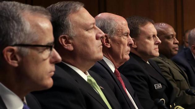 The heads of the United States intelligence officials were questioned by the committee during the annual hearing about world wide threats to United States' security. (AFP Photo) The heads of the United States intelligence officials were questioned by the committee during the annual hearing about world wide threats to United States' security. (AFP Photo)