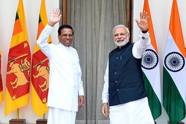 Sri Lankan President Maithripala Sirisena reached Delhi to attend Prime Minister Narendra Modi’s oath-taking ceremony at Rashtrapati Bhawan.(AFP File Photo) Sri Lankan President Maithripala Sirisena reached Delhi to attend Prime Minister Narendra Modi’s oath-taking ceremony at Rashtrapati Bhawan.(AFP File Photo)