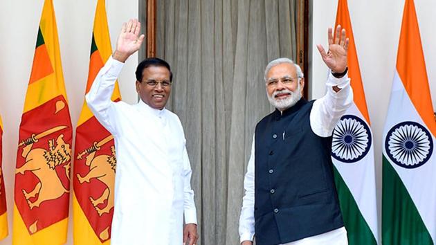 Prime Minister Narendra Modi with Sri Lankan President Maithripala Sirisena during a meeting in New Delhi. (AFP File) Prime Minister Narendra Modi with Sri Lankan President Maithripala Sirisena during a meeting in New Delhi. (AFP File)