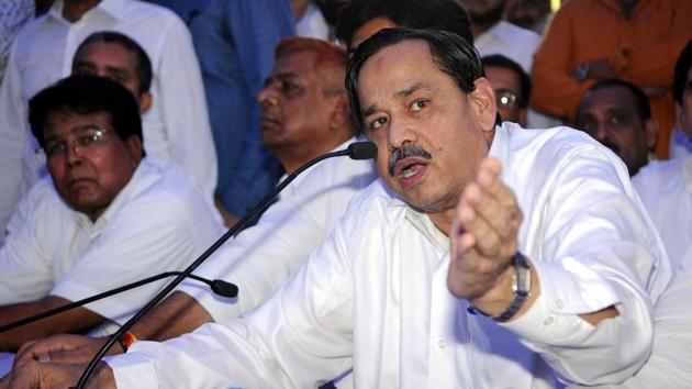 Expelled BSP leader Naseemuddin Siddiqui addresses a press conference in Lucknow on May 11. (Subhankar Chakraborty/HT PHOTO) Expelled BSP leader Naseemuddin Siddiqui addresses a press conference in Lucknow on May 11. (Subhankar Chakraborty/HT PHOTO)