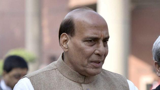 File photo of Home Minister Rajnath Singh who launched a mobile phone app for paramilitary forces which will enable them to enable them to seek redressal of their grievances (HT PHOTO) File photo of Home Minister Rajnath Singh who launched a mobile phone app for paramilitary forces which will enable them to enable them to seek redressal of their grievances (HT PHOTO)
