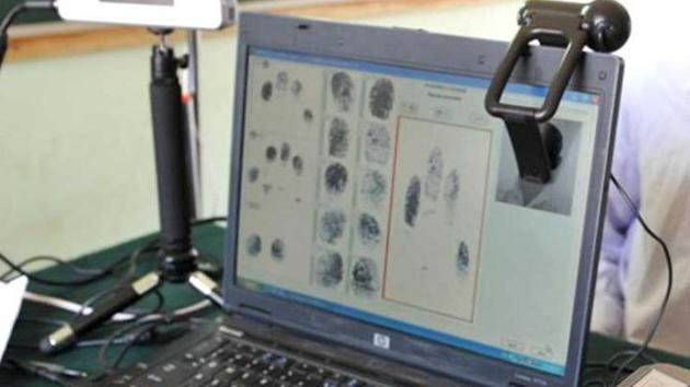 A laptop showing images of fingerprints procured during the data collecting process for issuing Aadhaar card. (AFP File Photo) A laptop showing images of fingerprints procured during the data collecting process for issuing Aadhaar card. (AFP File Photo)