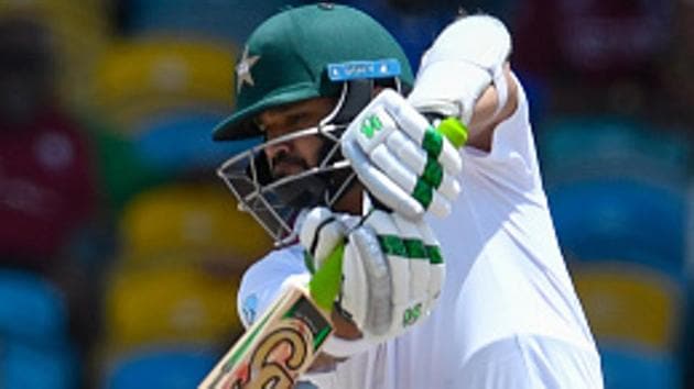 Azhar Ali of Pakistan hits a boundary against West Indies at the Windsor Park Stadium in Roseau, Dominica. (AFP/Getty Images) Azhar Ali of Pakistan hits a boundary against West Indies at the Windsor Park Stadium in Roseau, Dominica. (AFP/Getty Images)