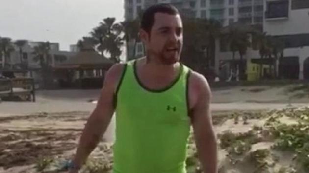 Fourteen members of the family were on a week-long reunion in South Padre Island when the man, who was identified as Alexander Downing, of Waterford, Connecticut, approached them at a beach. (Youtube Screengrab) Fourteen members of the family were on a week-long reunion in South Padre Island when the man, who was identified as Alexander Downing, of Waterford, Connecticut, approached them at a beach. (Youtube Screengrab)