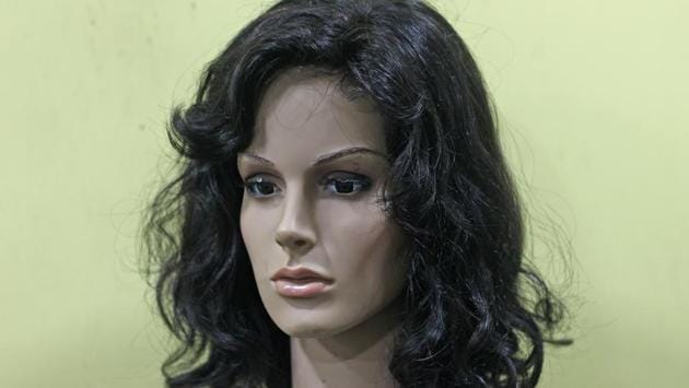 It takes about a week to make one wig. But once it’s done, it’s yours to play with. You can change the parting; tie it and style it as you wish, just like you would your own hair. (Satyabrata Tripathy / HT Photo)