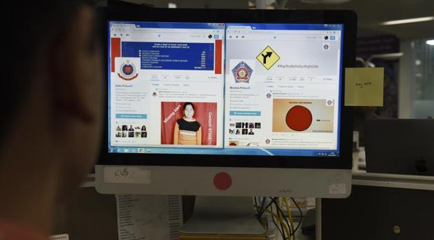 To make its social media handles more “quirky, trendy” yet relevant, Delhi police will now hire professional social media watchers, who will manage their otherwise dull content online. The Mumbai Police has, in the last few months, made social media its forte. (Saumya Khandelwal/HT PHOTO) To make its social media handles more “quirky, trendy” yet relevant, Delhi police will now hire professional social media watchers, who will manage their otherwise dull content online. The Mumbai Police has, in the last few months, made social media its forte. (Saumya Khandelwal/HT PHOTO)