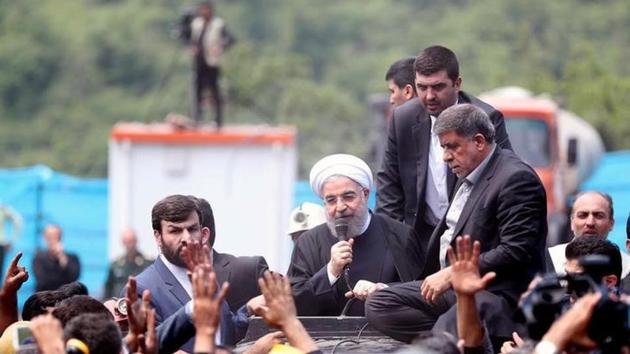 Iran's President Hassan Rouhani speaks as he visits Azadshahr mine explosion site in Azadshahr, Golestan Province, Iran May 7, 2017. Picture taken May 7, 2017. (Reuters Photo) Iran's President Hassan Rouhani speaks as he visits Azadshahr mine explosion site in Azadshahr, Golestan Province, Iran May 7, 2017. Picture taken May 7, 2017. (Reuters Photo)