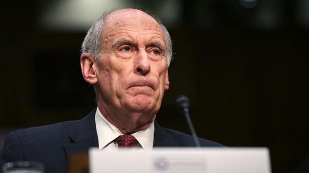 US director of National Intelligence Daniel Coats testifies before the Senate Intelligence Committee with his fellow heads of the United States intelligence agencies in the Hart Senate Office Building on Capitol Hill on May 11. (AFP Photo) US director of National Intelligence Daniel Coats testifies before the Senate Intelligence Committee with his fellow heads of the United States intelligence agencies in the Hart Senate Office Building on Capitol Hill on May 11. (AFP Photo)