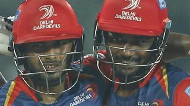 Youngster Rishabh Pant (left) and Sanju Samson have led Delhi Daredevils’ batting efforts after South Africa’s JP Duminy and Quinton de Kock pulled out of IPL 2017. Young domestic players have shone while many stars have struggled this time.(BCCI Photo)