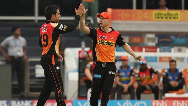 David Warner and Rashid Khan have been consistent performers for Sunrisers Hyderabad in the 2017 Indian Premier League (IPL).(BCCI)