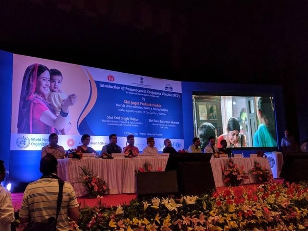 Union Health minister JP Nadda launches pneumonia vaccine in Himachal Pradesh on Saturday (PIB) Union Health minister JP Nadda launches pneumonia vaccine in Himachal Pradesh on Saturday (PIB)