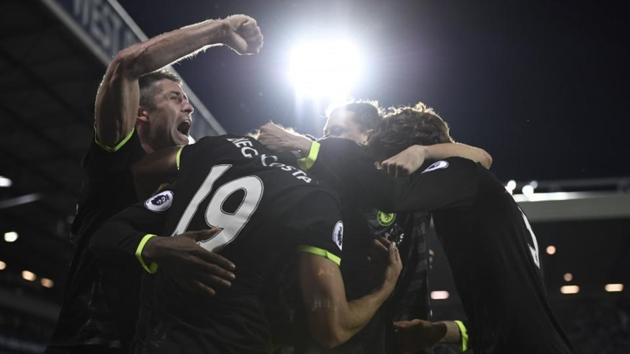 Chelsea players knew the significance of Michy Batshuayi’s and the celebratory mood began from that point. (Reuters)