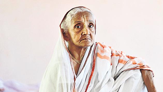 A widow at a shelter in Vrindavan.