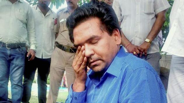 Sacked AAP minister Kapil Mishra breaks down during his visit at Rajghat as he continues his hunger strike on the third day in New Delhi on Friday. (PTI Photo) Sacked AAP minister Kapil Mishra breaks down during his visit at Rajghat as he continues his hunger strike on the third day in New Delhi on Friday. (PTI Photo)