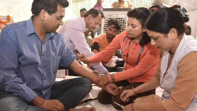 Aam Aadmi Party leader Kapil Mishra being checked by doctors at his residence on his third day of hunger strike in New Delhi on May 12, 2017. (Sushil Kumar/HT File Photo) Aam Aadmi Party leader Kapil Mishra being checked by doctors at his residence on his third day of hunger strike in New Delhi on May 12, 2017. (Sushil Kumar/HT File Photo)
