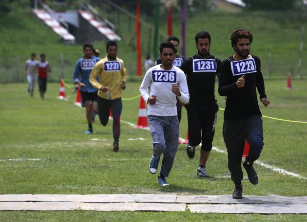 ‘The youth in Kashmir are showing overwhelming response to the ongoing Jammu and Kashmir police recruitment process,’the spokesman said. ‘The youth in Kashmir are showing overwhelming response to the ongoing Jammu and Kashmir police recruitment process,’the spokesman said.