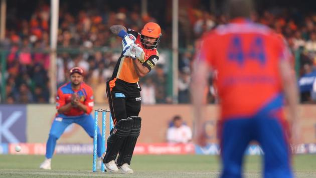 Shikhar Dhawan started well for the Sunrisers Hyderabad, striking a couple of beautiful boundaries. (BCCI)