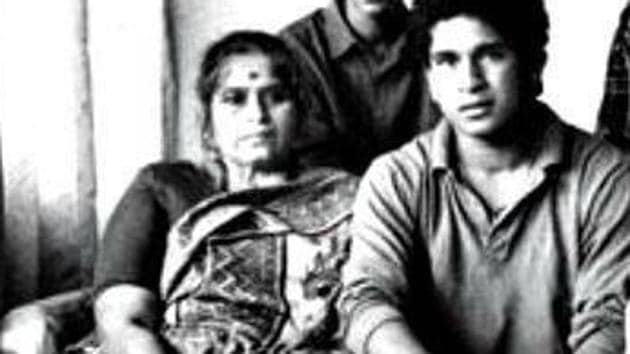 Sachin Tendulkar seen with his mother Rajni Tendulkar in a picture shared by the legendary batsman on his Twitter account last year. (Twitter) Sachin Tendulkar seen with his mother Rajni Tendulkar in a picture shared by the legendary batsman on his Twitter account last year. (Twitter)