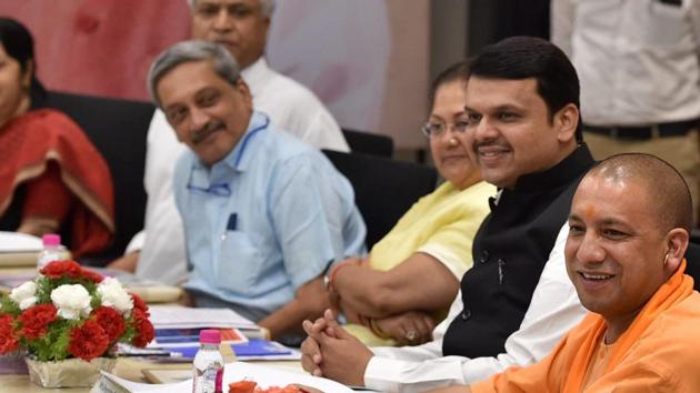 Yogi Adityanath and Manohar Parrikar have left national politics to become chief ministers of Uttar Pradesh and Goa, respectively. (PTI File Photo) Yogi Adityanath and Manohar Parrikar have left national politics to become chief ministers of Uttar Pradesh and Goa, respectively. (PTI File Photo)
