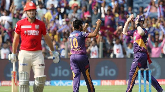 Shardul Thakur also starred for Rising Pune Supergiant as he picked up three wickets from his four overs. (BCCI) Shardul Thakur also starred for Rising Pune Supergiant as he picked up three wickets from his four overs. (BCCI)
