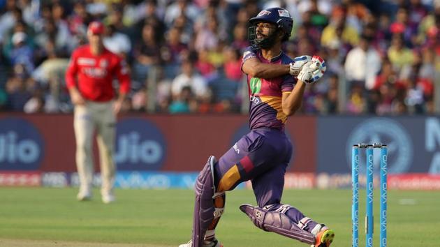 Rahul Tripathi gave Rising Pune Supergiant a good start as he made 28 which included four boundaries and one six. (BCCI) Rahul Tripathi gave Rising Pune Supergiant a good start as he made 28 which included four boundaries and one six. (BCCI)