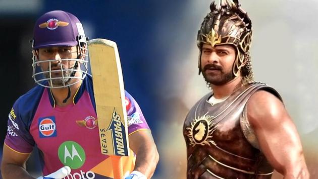 Fans have compared Rising Pune Supergiant wicketkeeper MS Dhoni with legendary movie character Baahubali. (HT Photo) Fans have compared Rising Pune Supergiant wicketkeeper MS Dhoni with legendary movie character Baahubali. (HT Photo)
