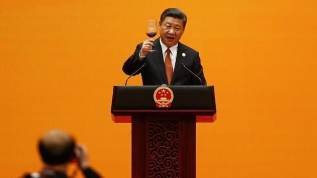 Chinese President Xi Jinping makes a toast during the welcoming banquet for the Belt and Road Forum at the Great Hall of the People in Beijing, China on May 14. (Reuters) Chinese President Xi Jinping makes a toast during the welcoming banquet for the Belt and Road Forum at the Great Hall of the People in Beijing, China on May 14. (Reuters)