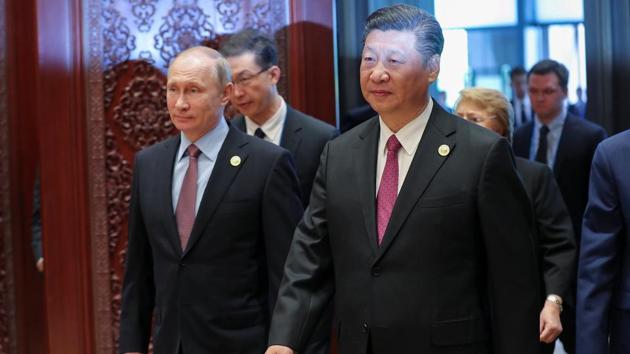 Russia's President Vladimir Putin with Chinese President Xi Jinping at the Belt and Road Forum in Beijing, China.(REUTERS)