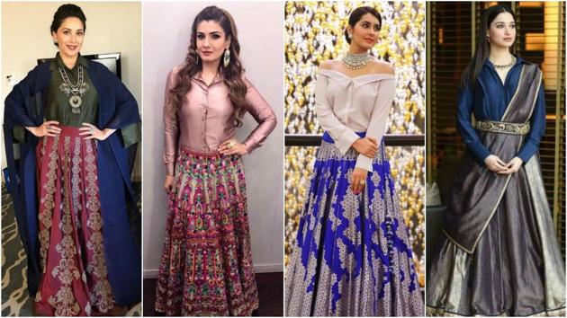 A fashionable fusion: Ace the lehenga skirt and shirt pairing, Bollywood  style | Bollywood - Hindustan Times