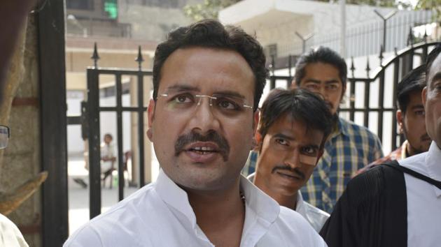 Ghaziabad , India - May 16 Accused Aman Mani Tripathi will now face trial for murder and destruction of evidence case of his wife Sara Singh. The CBI court framed charges on Tuesday . in Ghaziabad,India, on Tuesday, May 16, 2017. (Photo Sakib Ali /Hindustan Times) Ghaziabad , India - May 16 Accused Aman Mani Tripathi will now face trial for murder and destruction of evidence case of his wife Sara Singh. The CBI court framed charges on Tuesday . in Ghaziabad,India, on Tuesday, May 16, 2017. (Photo Sakib Ali /Hindustan Times)