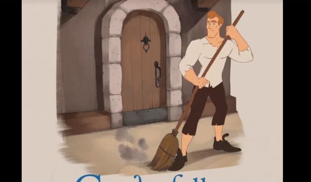 A still from the viral video Cinderfella, which narrates the story of Cinderella through a male protagonist. (Facebook/RebelGirls) A still from the viral video Cinderfella, which narrates the story of Cinderella through a male protagonist. (Facebook/RebelGirls)